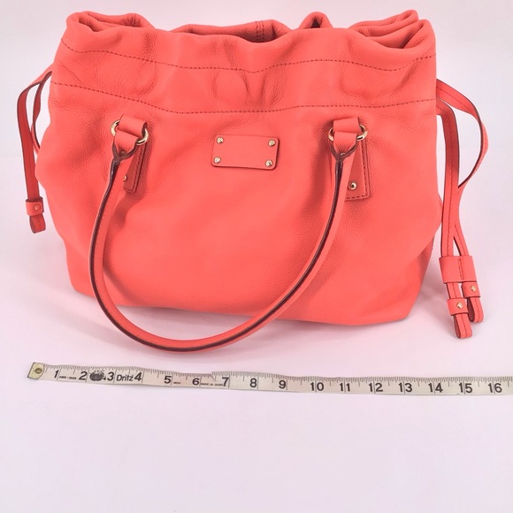 Kate Spade Pink Salmon Coral Drawstring Shoulder Bag - Picture 4 of 16